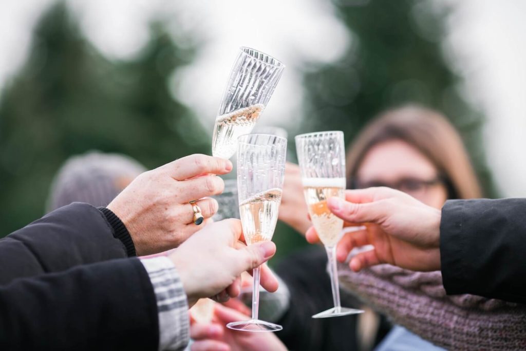 Celebrattion toast after an offer is accepted