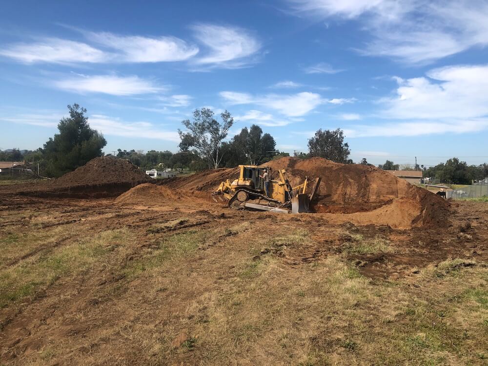 Bulldozer grading Robinson Ranch