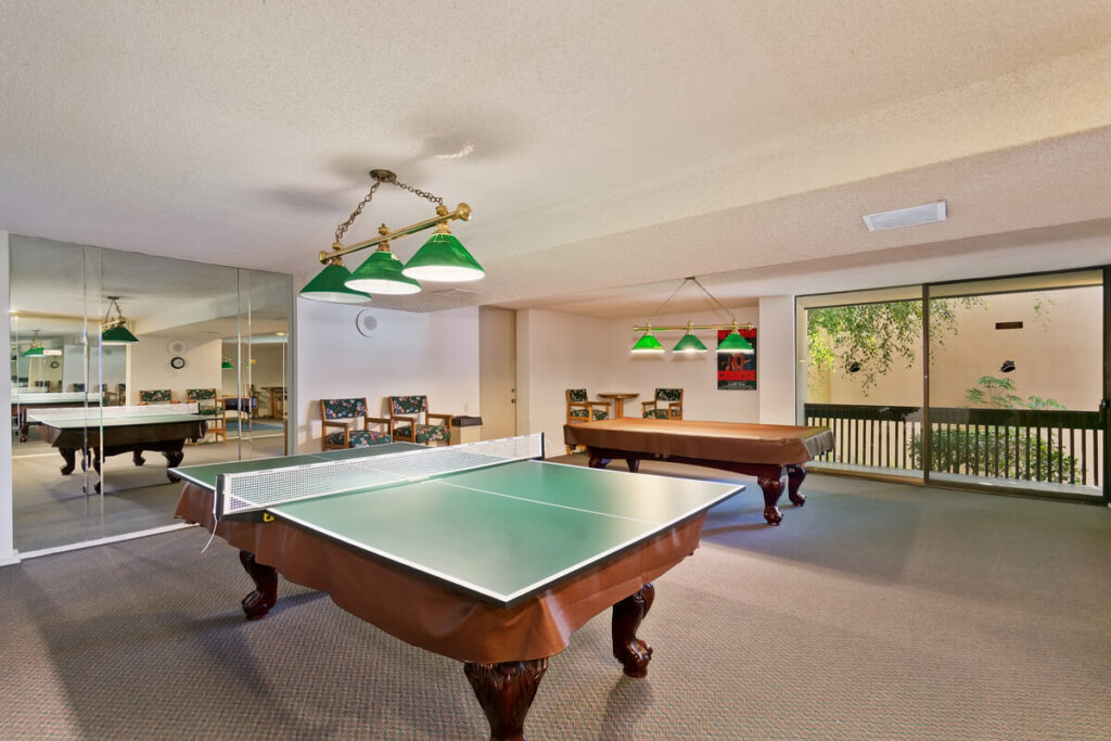 The Plaza condos billiards room