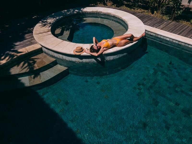 girl hangout out by pool