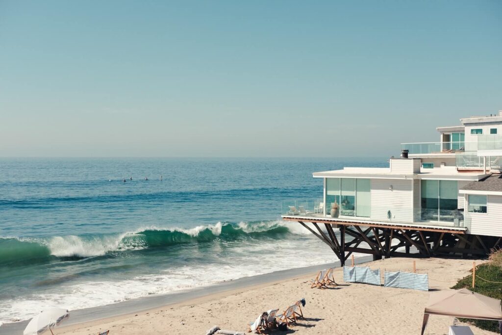 Beach house on stilts